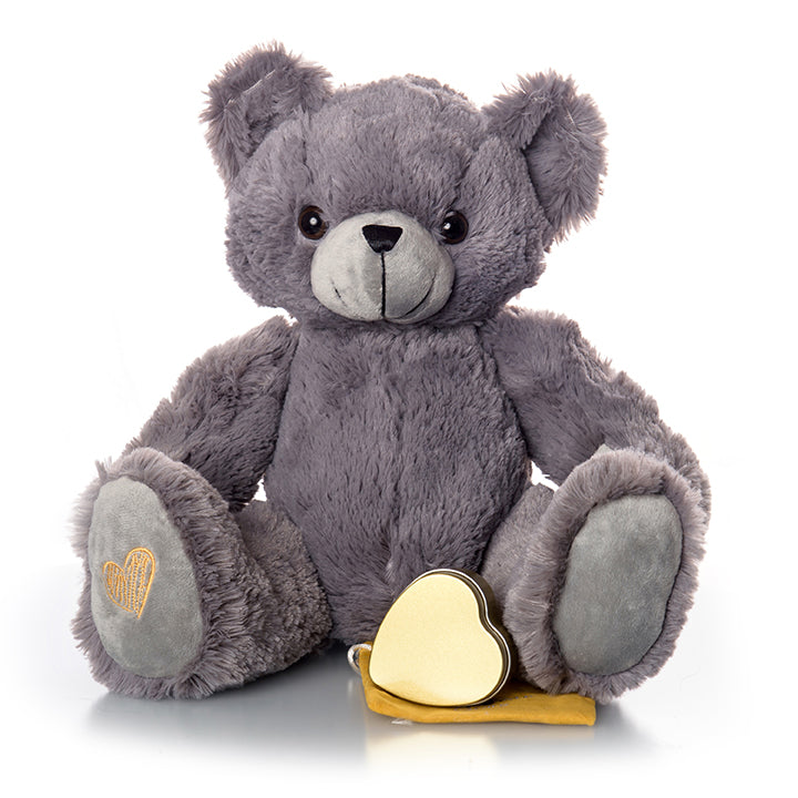 Gray Teddy Bear Plush Urn